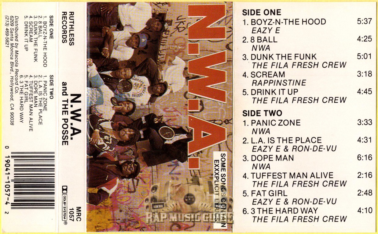 N.W.A. - And The Posse: 1st Press. Cassette Tape | Rap Music Guide